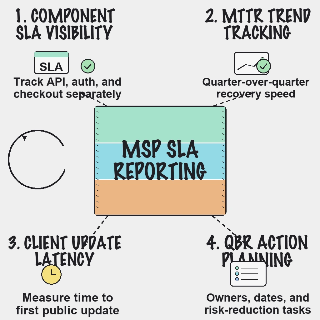 MSP SLA Reporting for Uptime Monitoring: QBR Metrics Clients Actually Care About